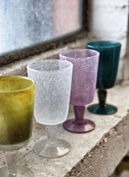 Bicchieri in pasta di vetro